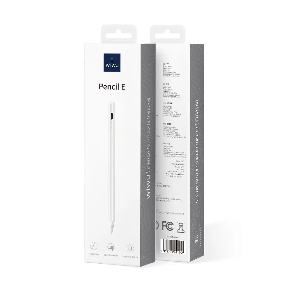 Wiwu Pencil E A02 Avuç İçi Reddi ve Eğim Hassasiyetli Dokunmatik Kalem