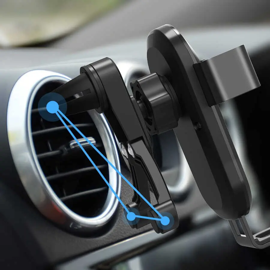 Wiwu PL400 Araç Telefon Tutucu, Otomatik Mekanizmalı ve 360 Derece Dönebilen