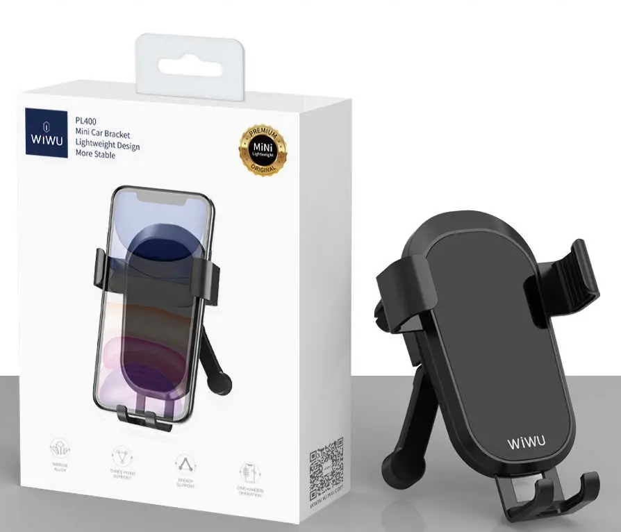 Wiwu PL400 Araç Telefon Tutucu, Otomatik Mekanizmalı ve 360 Derece Dönebilen