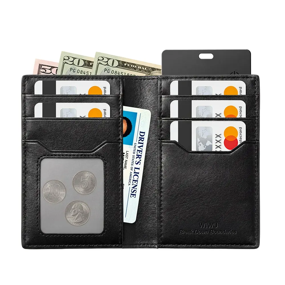 Wiwu Royal Wallet RFID Korumalı PU Deri Cüzdan, Akıllı Takip Kartlı