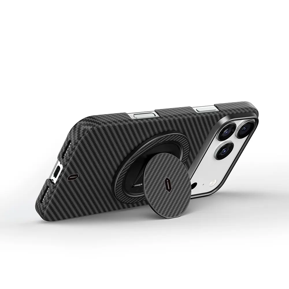 Wiwu Warriors Aramid Fiber 360° Dönebilen Magnetik Ring Stand Telefon Tutucu