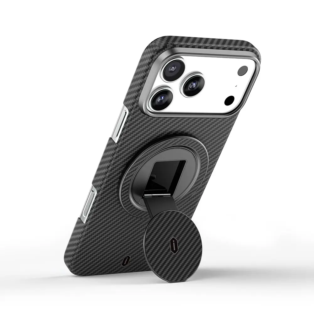 Wiwu Warriors Aramid Fiber 360° Dönebilen Magnetik Ring Stand Telefon Tutucu