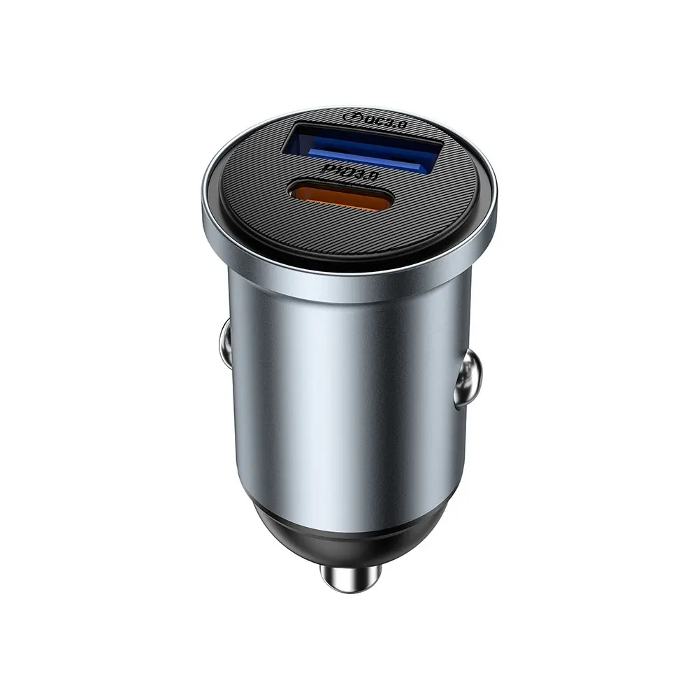 Wiwu Wi-CC030 Nano Lite Type-C + USB-A Araç Şarj Aleti, 35W PD ve QC3.0