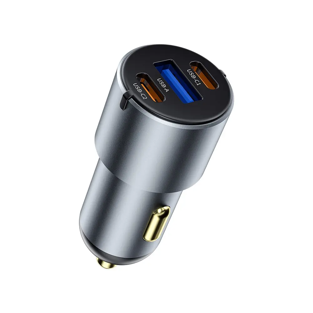Wiwu Wi-CC032 Nano Pro Araç Şarj Aleti, 60W PD ve QC3.0, 3 Portlu