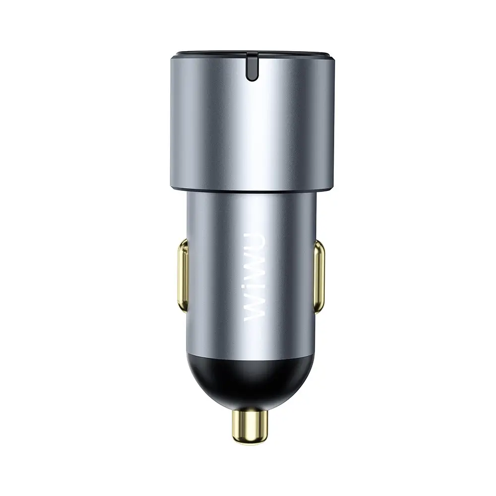 Wiwu Wi-CC032 Nano Pro Araç Şarj Aleti, 60W PD ve QC3.0, 3 Portlu