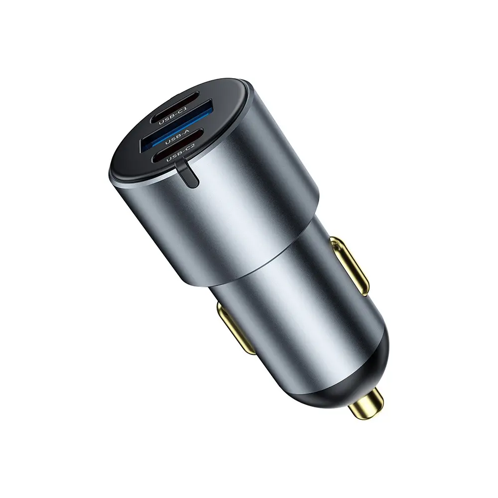 Wiwu Wi-CC032 Nano Pro Araç Şarj Aleti, 60W PD ve QC3.0, 3 Portlu
