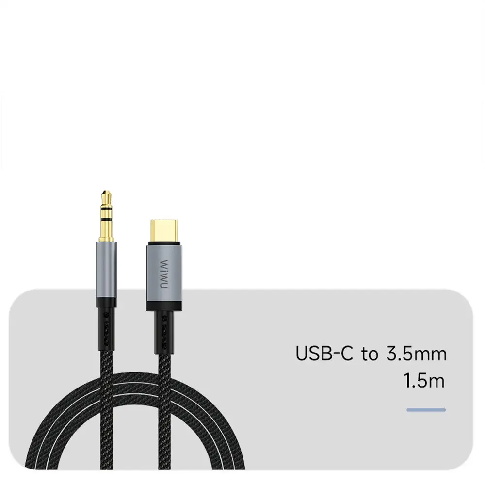 Wiwu Wi-C048 Legend Audio Type-C to 3.5 mm Aux Ses Kablosu, 1.5 m