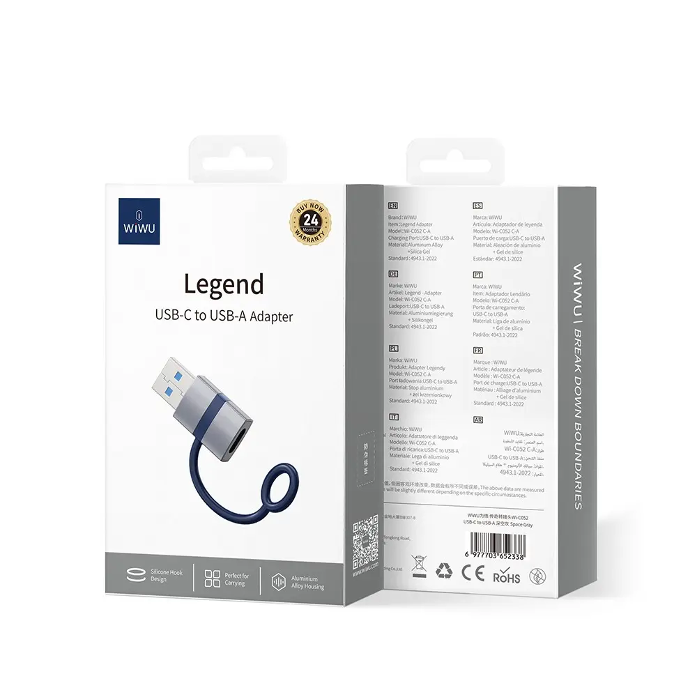 Wiwu Wi-C052 Type-C to USB-A OTG Çevirici, Alüminyum Gövdeli