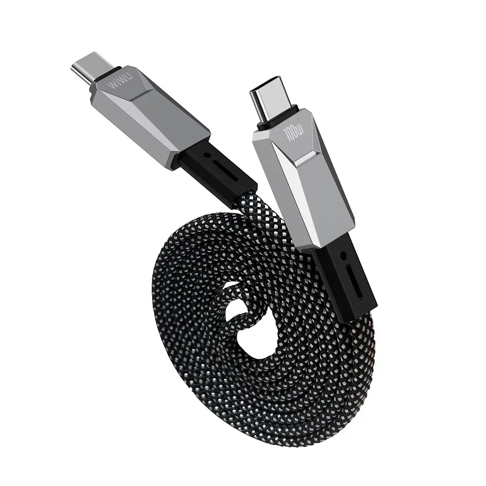 Wiwu Wi-C078 Cyberlink Type-C to Type-C 100W PD Şarj ve Data Kablosu, 1 m