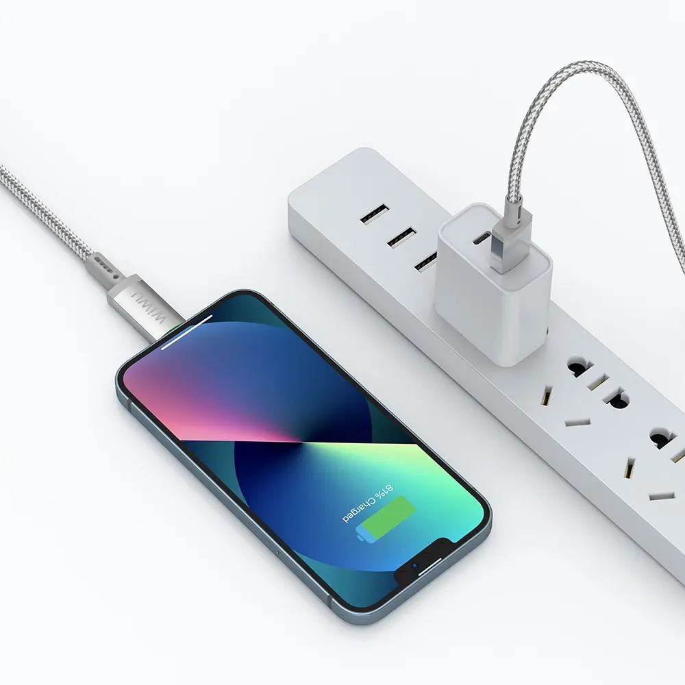 Wiwu Wi-C081 Maglink USB-A to Lightning Işıklı Şarj ve Data Kablosu 1 m