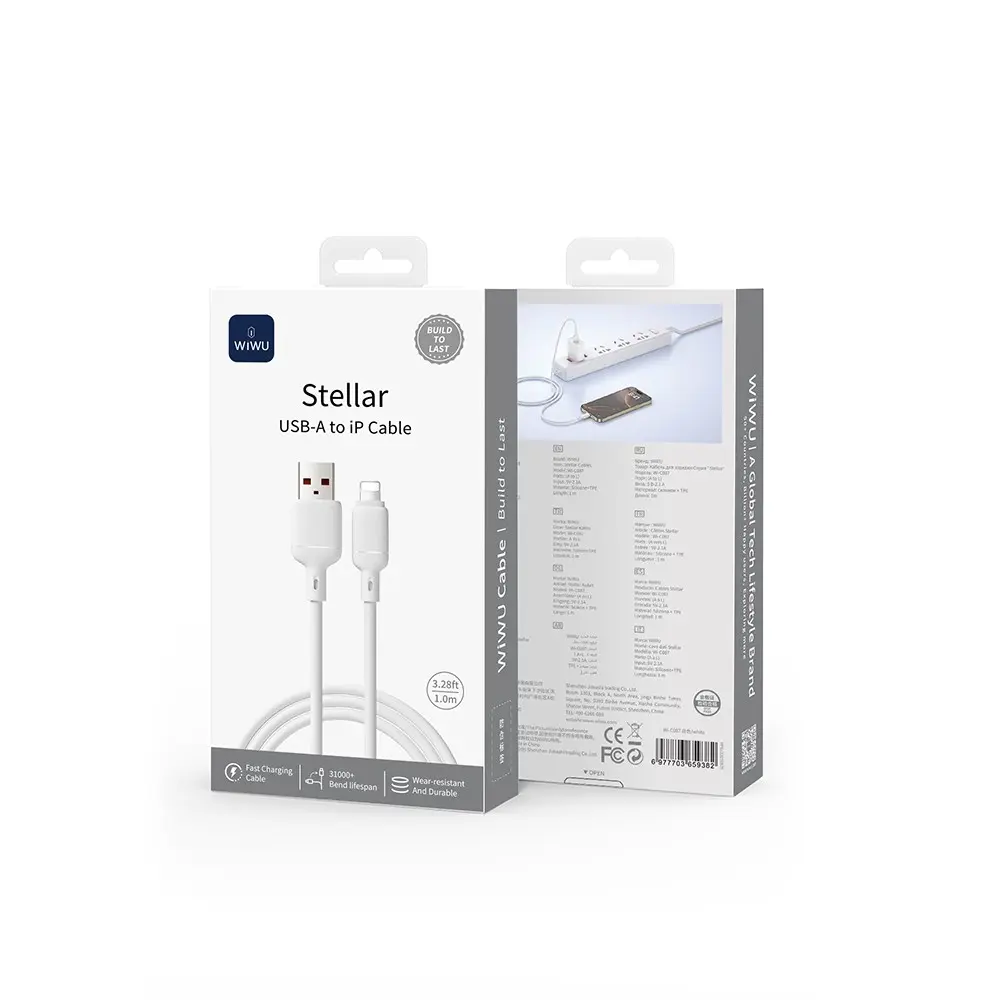 Wiwu Wi-C087 Stellar USB-A to Lightning Şarj ve Data Kablosu, 1 m