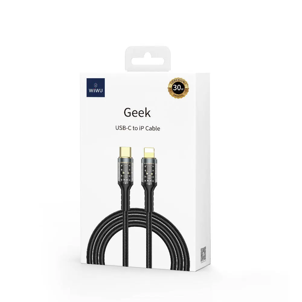 Wiwu Wi-C016 Geek Serisi Type-C to Lightning PD Data Kablo 30W 1.2 m