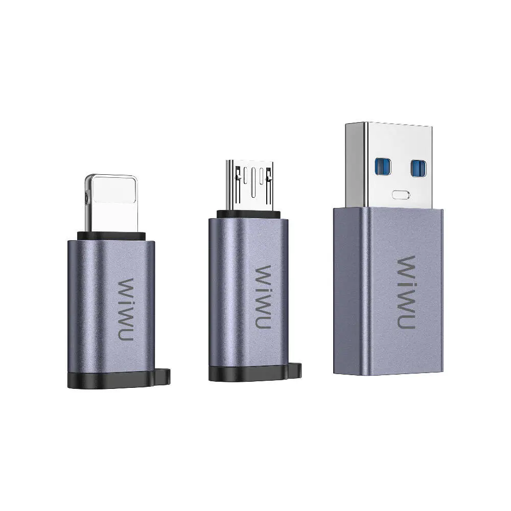 Wiwu Wi-C031 Concise Serisi 3in1 Type-C to USB-A/Micro Usb/Lightning OTG Adaptör Paketi