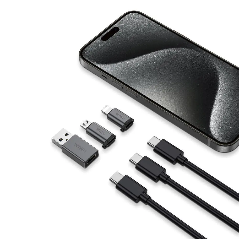 Wiwu Wi-C031 Concise 3in1 Type-C OTG Adaptör Paketi, USB-A / Micro USB / Lightning
