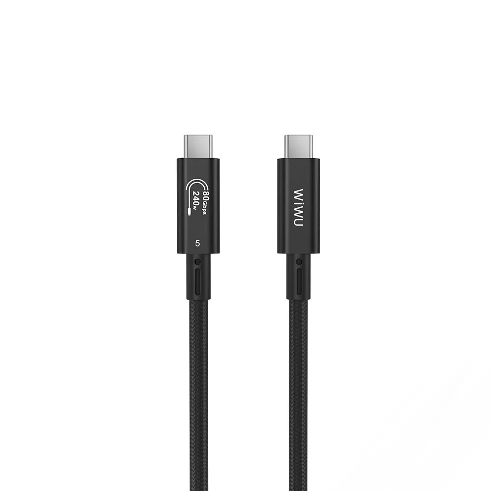 Wiwu Wi-C102 Type-C to Type-C Thunderbolt 5 Kablo, 240W ve 16K Ultra HD - 180cm
