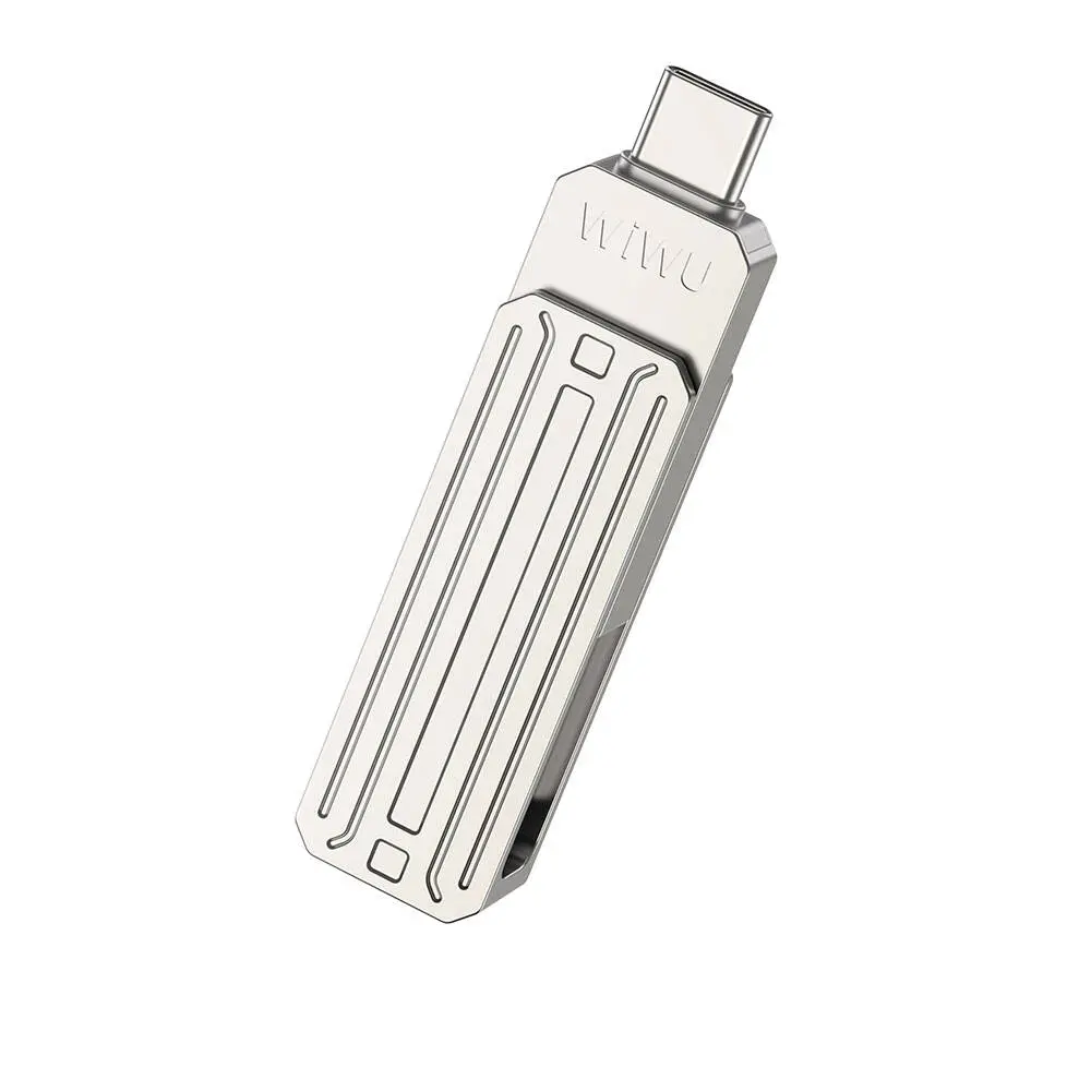 Wiwu Wi-FD001 3'ü 1 Arada USB 3.2 Flash Bellek, 128 GB USB-A + Lightning + Type-C