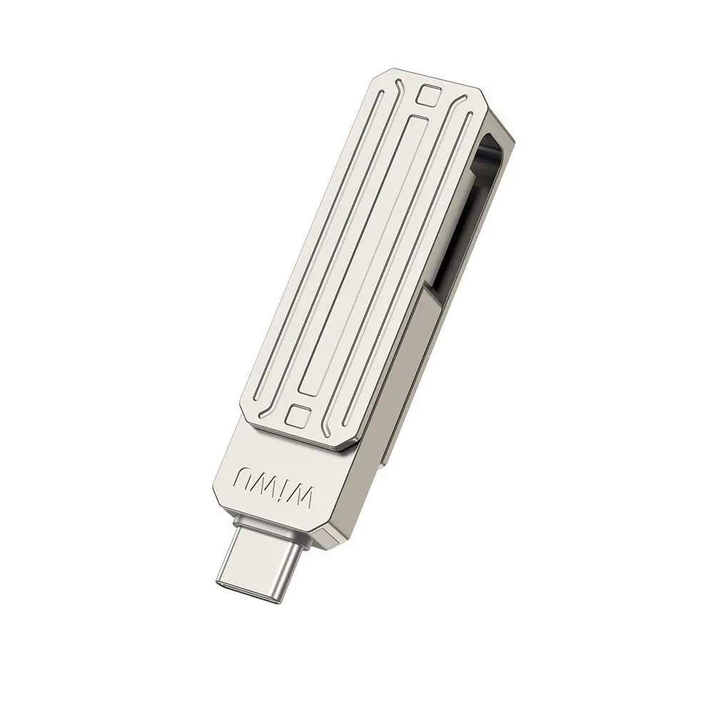 Wiwu Wi-FD001 3'ü 1 Arada USB 3.2 Flash Bellek, 128 GB USB-A + Lightning + Type-C