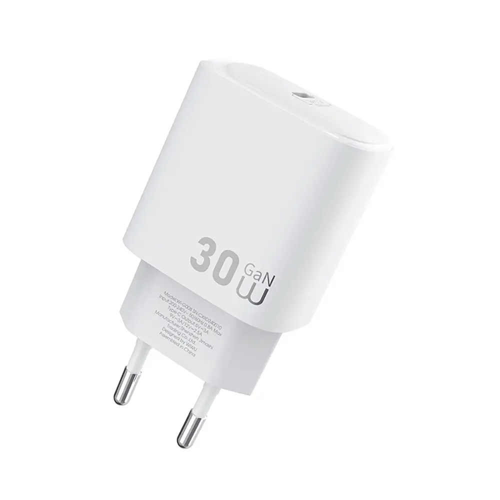Wiwu Wi-G008 Essen GaN 30W PD Hızlı Şarj Adaptörü, Type-C