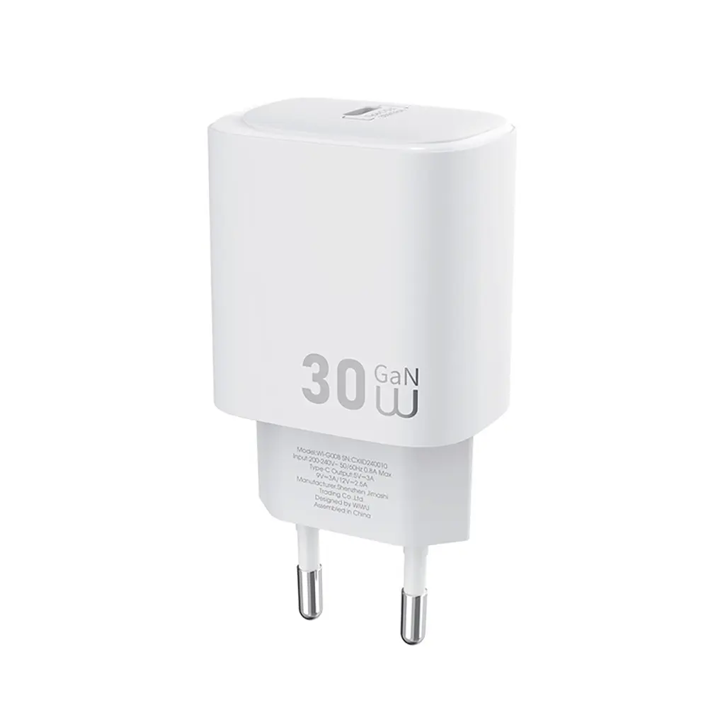 Wiwu Wi-G008 Essen GaN 30W PD Hızlı Şarj Adaptörü, Type-C