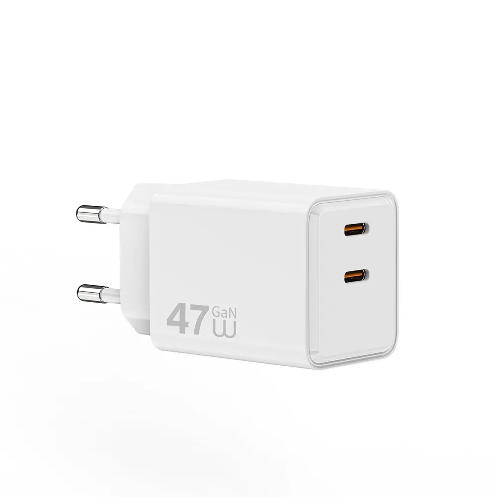 Wiwu Wi-G025 Cube Serisi 47W GaN Çift Type-C PD Şarj Adaptörü