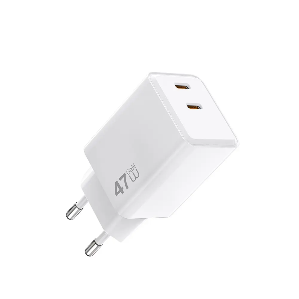 Wiwu Wi-G025 Cube Serisi 47W GaN Çift Type-C PD Şarj Adaptörü