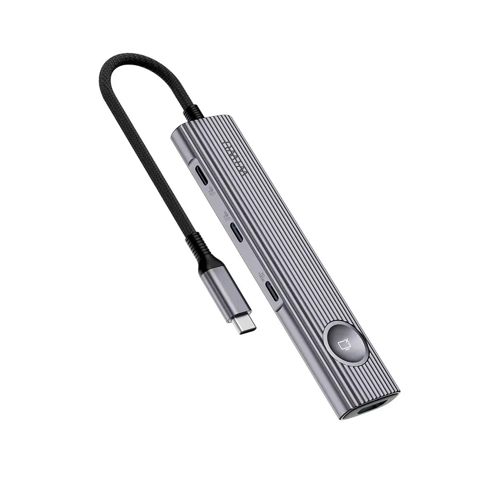 Wiwu Wi-HB8001 Travel 8'i 1 Arada USB-C Hub, 4K 60Hz HDMI ve 100W PD