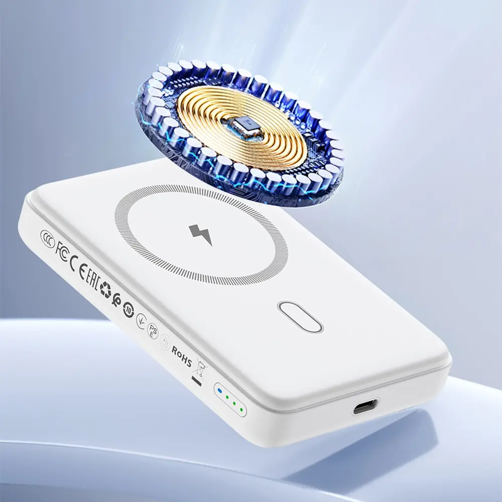 Wiwu Wi-P043 MagSafe Uyumlu Standlı Kablosuz Powerbank, 10.000 mAh 15 W