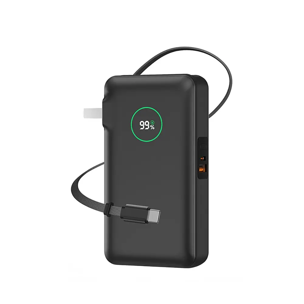 Wiwu Wi-P049 Noble Powerbank, 10000mAh PD 35W ve Entegre Type-C Kablo