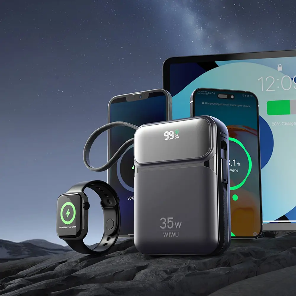 Wiwu Wi-P052 Galaxy Serisi Type-C Lightning Çıkışlı Taşınabilir Powerbank PD 35W 10000mAh