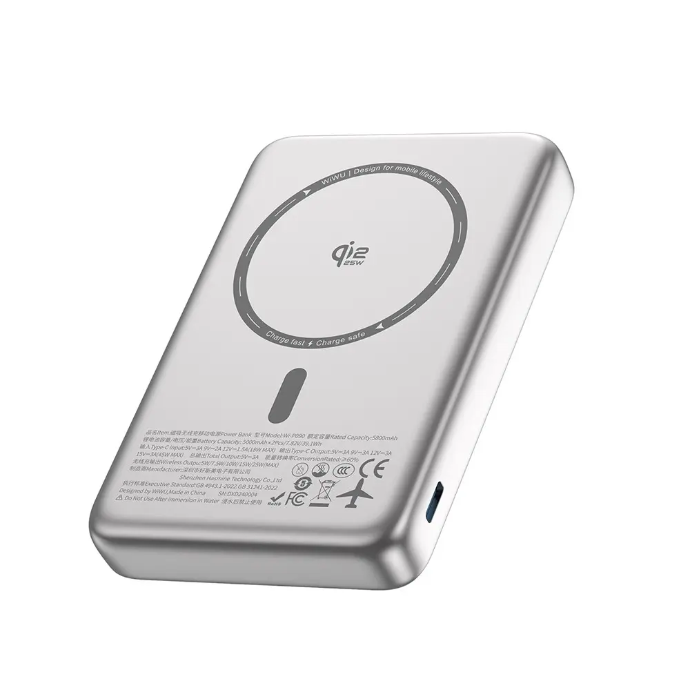 Wiwu Wi-P090 Mag Pro Qi2 Manyetik Standlı 45W Powerbank 10.000mAh