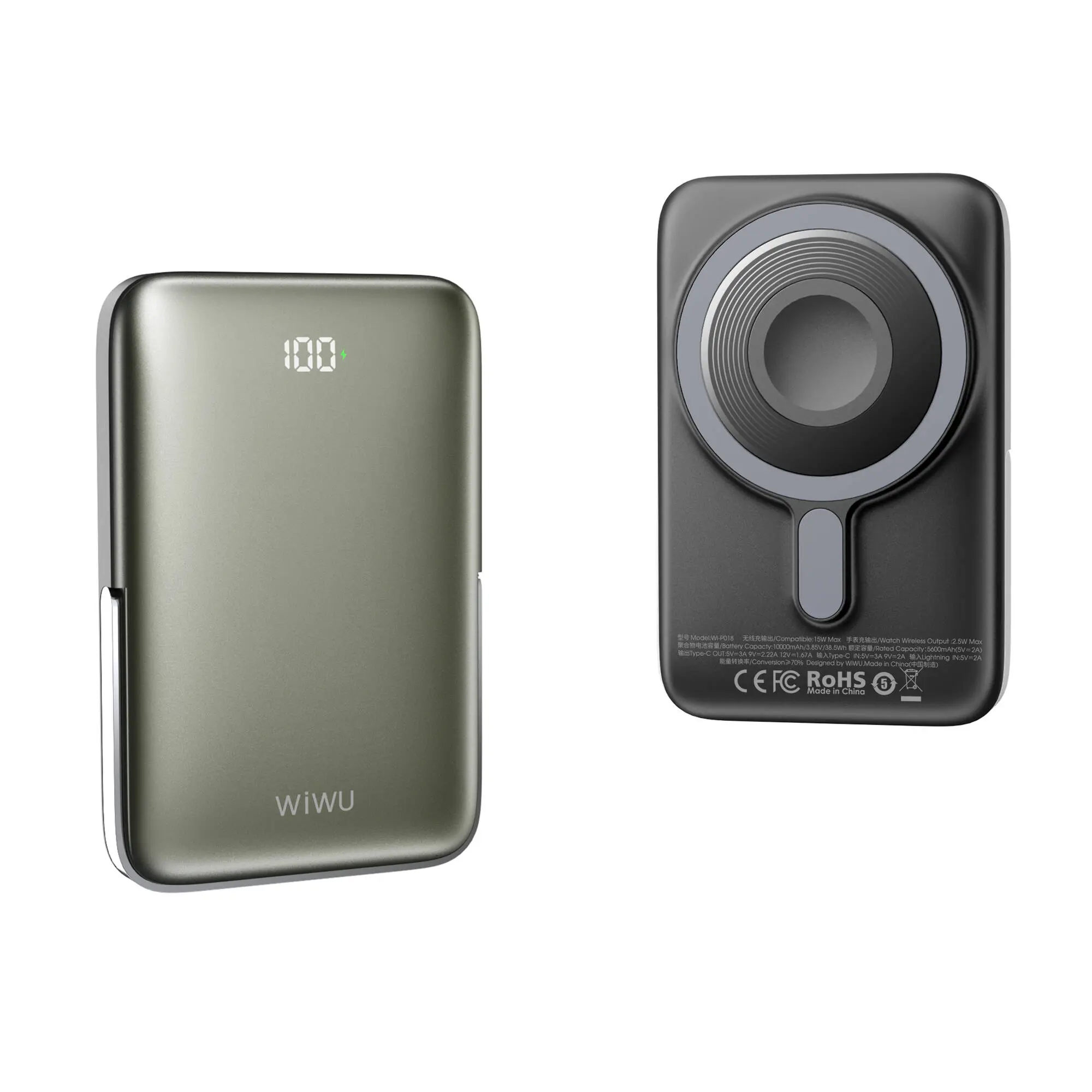 Wiwu Wi-P018 Elite 10000mAh MagSafe Uyumlu Kablosuz Powerbank
