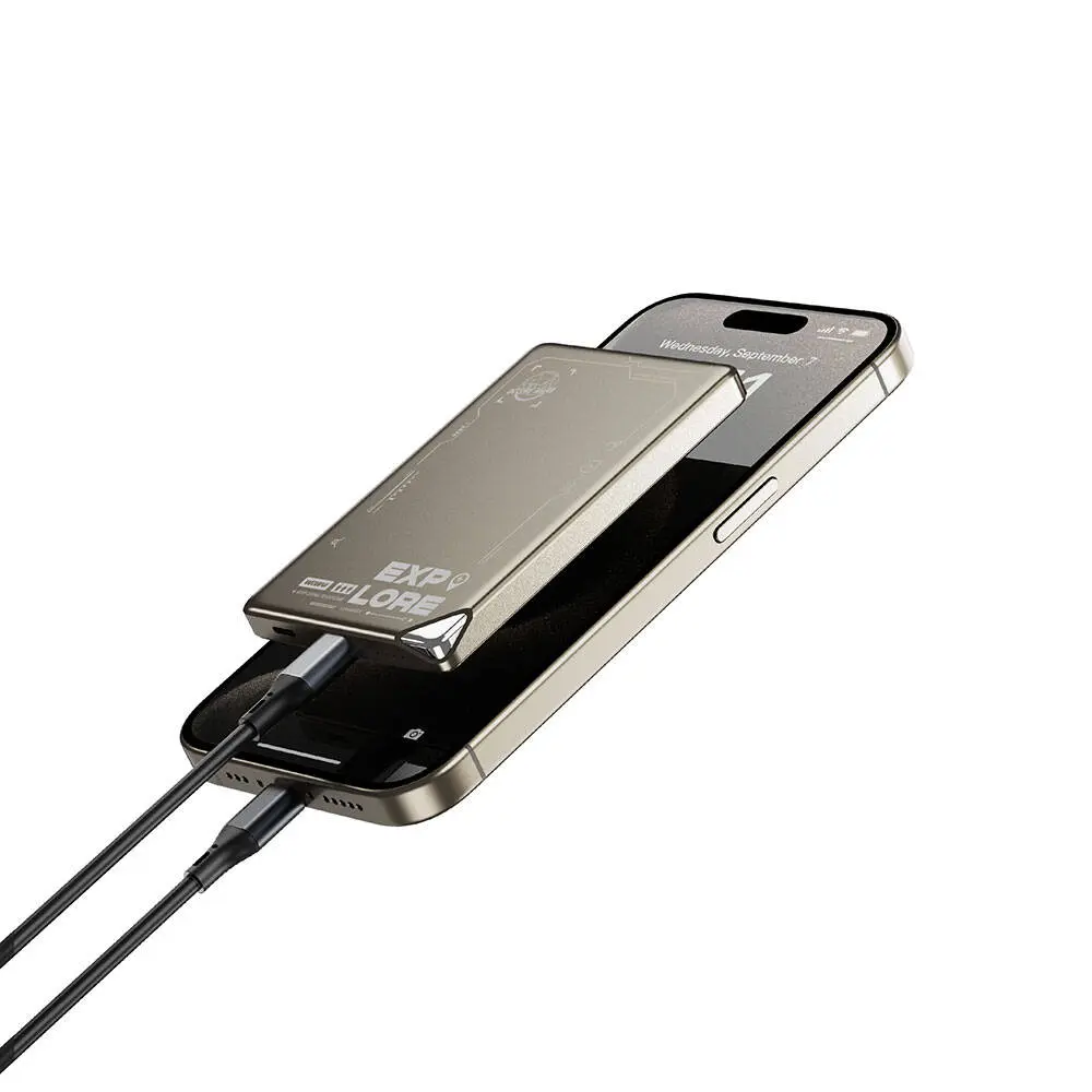 Wiwu Wi-P019 Ultra-Thin Explore 5000mAh MagSafe Kablosuz Powerbank