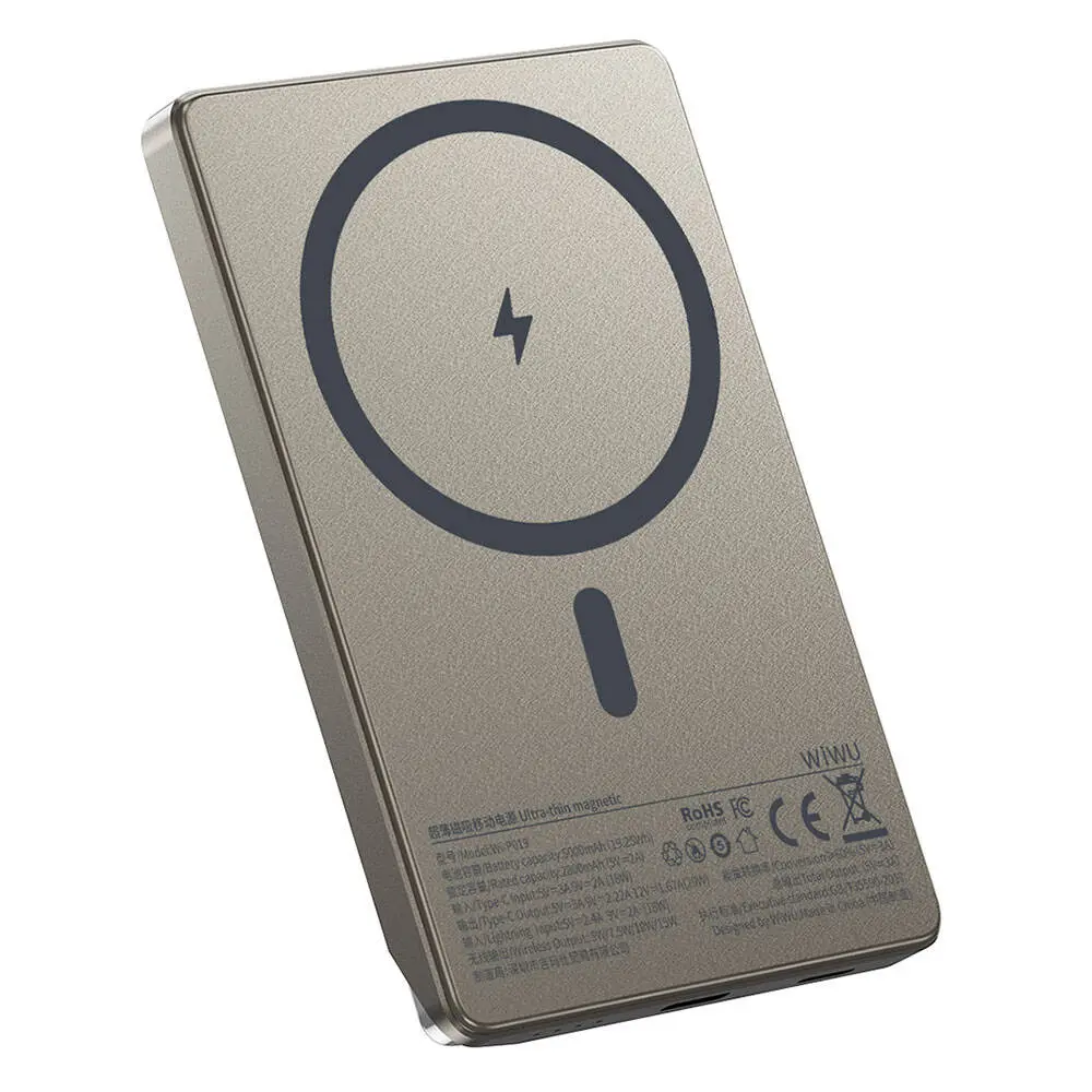 Wiwu Wi-P019 Ultra-Thin Explore 5000mAh MagSafe Kablosuz Powerbank