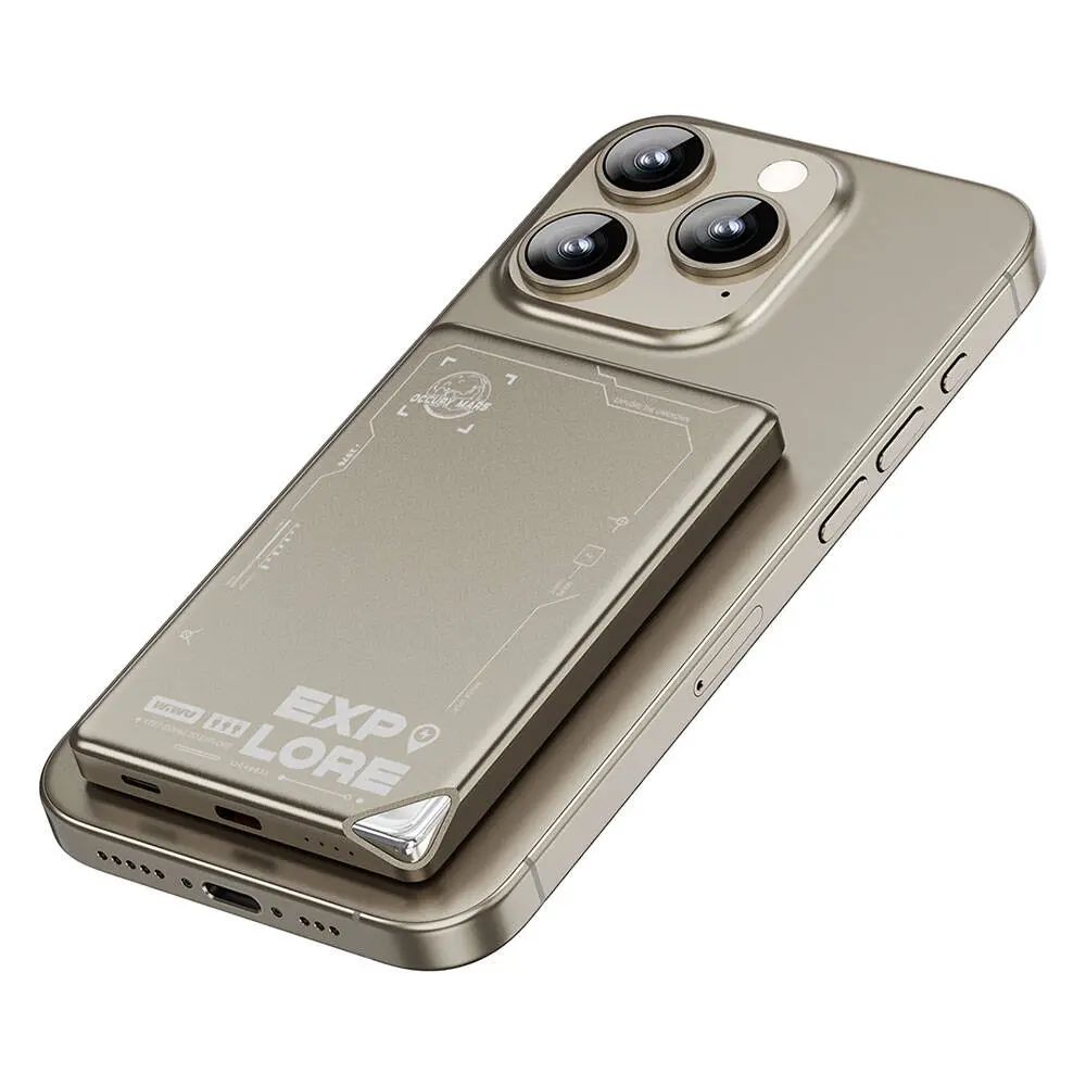 Wiwu Wi-P019 Ultra-Thin Explore 5000mAh MagSafe Kablosuz Powerbank