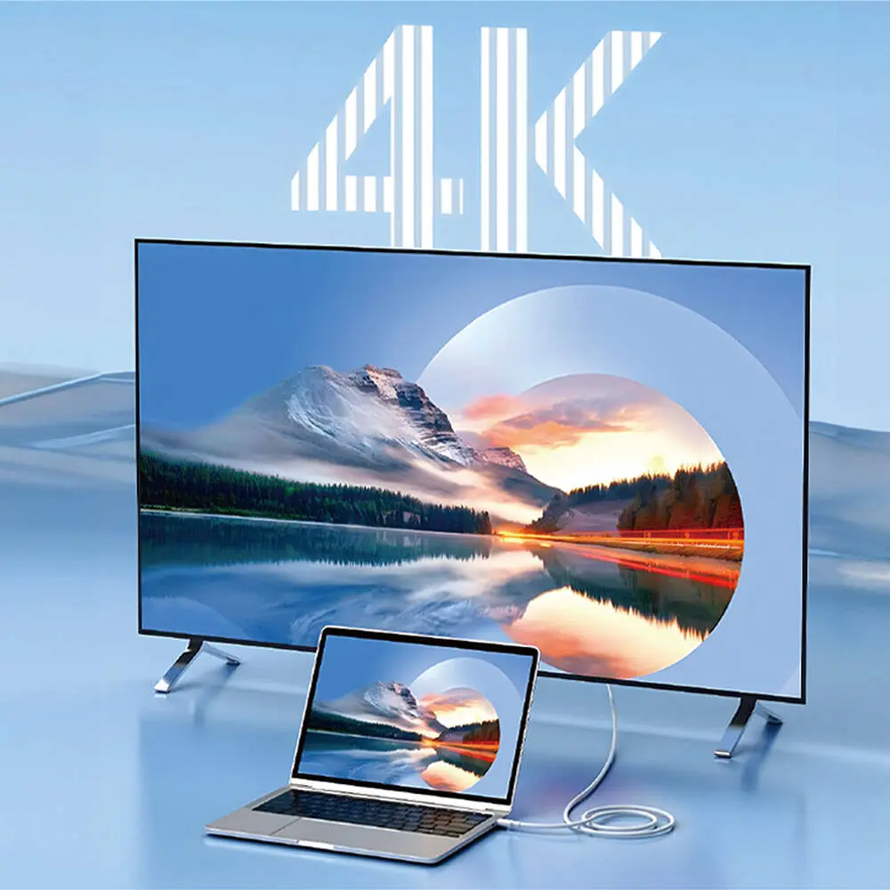 Wiwu Wi-PS001 Type-C to HDMI 4K 60Hz PD Şarj ve Projeksiyon Kablosu 1.8 m