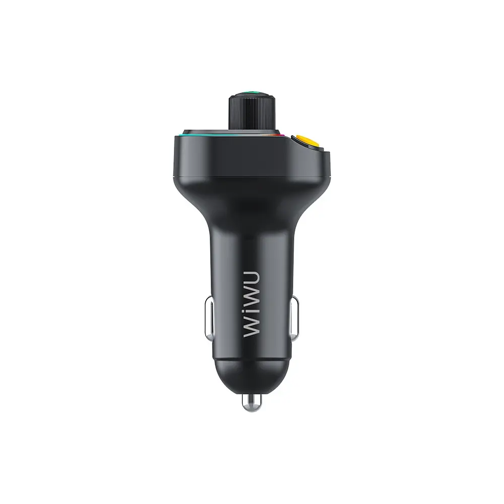 Wiwu Wi-QC031 RGB Bluetooth FM Transmitter, Type-C PD ve USB-A Araç Şarjı