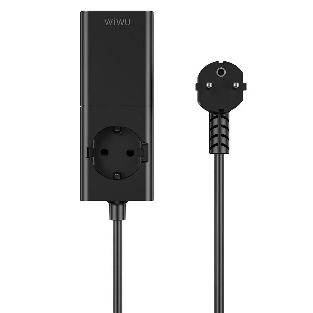 Wiwu Wi-S004 GaN Tech 100W Çift Type-C ve Çift USB-A Girişli Priz, 150 cm