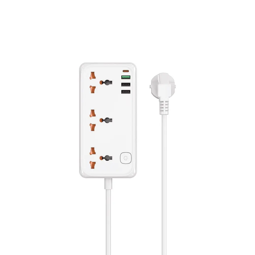 Wiwu Wi-S005 GaN Tech Power Strip Çoklu Priz, 30W ve 3 USB-A + Type-C