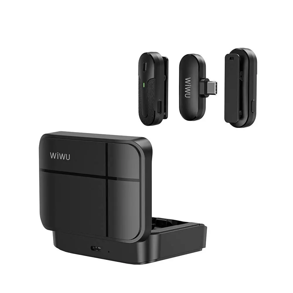 Wiwu Wi-WM002 Type-C Kablosuz Yaka Mikrofonu, 2.4 GHz