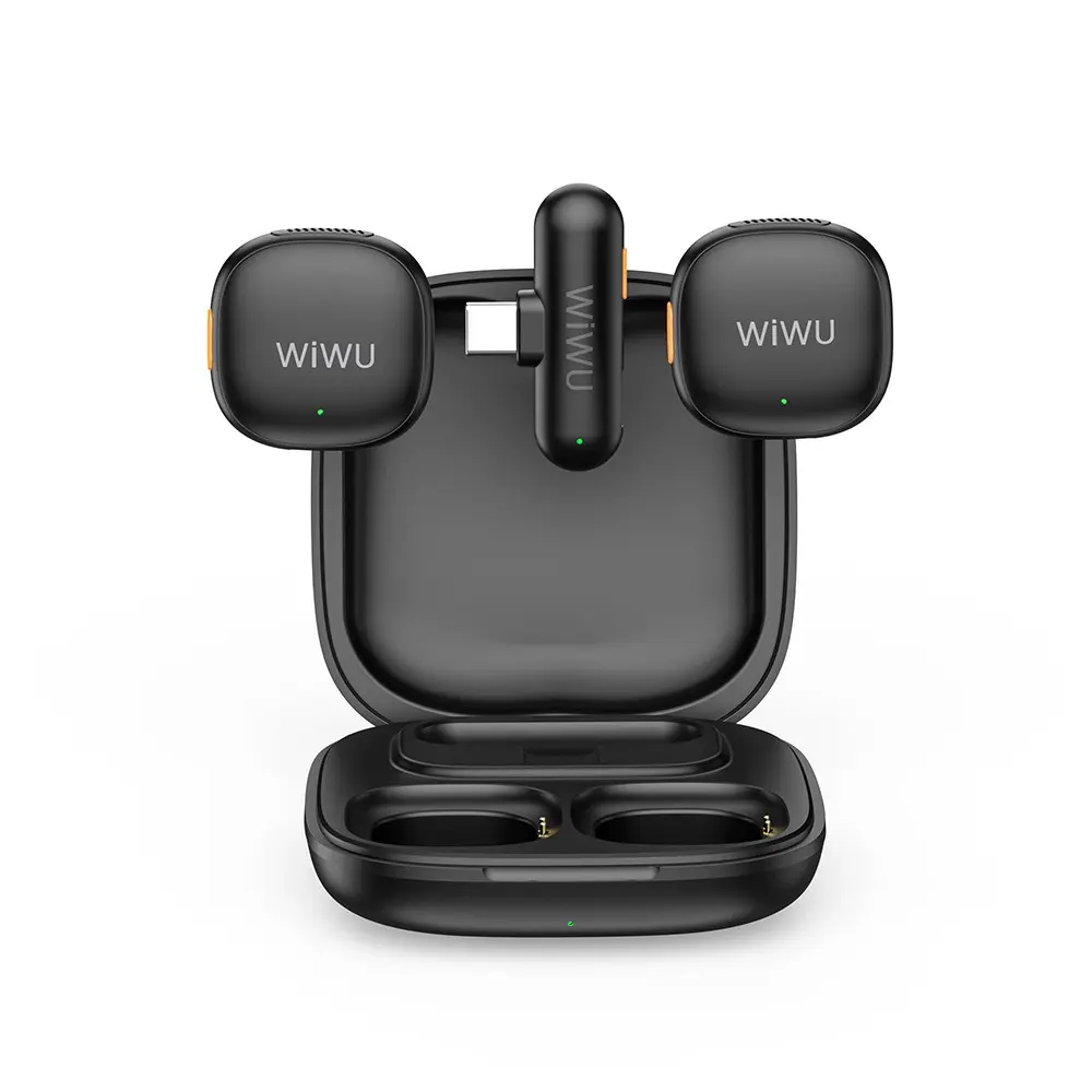Wiwu Wi-WM006 2'si 1 Arada Type-C Kablosuz Yaka Mikrofonu, ANC
