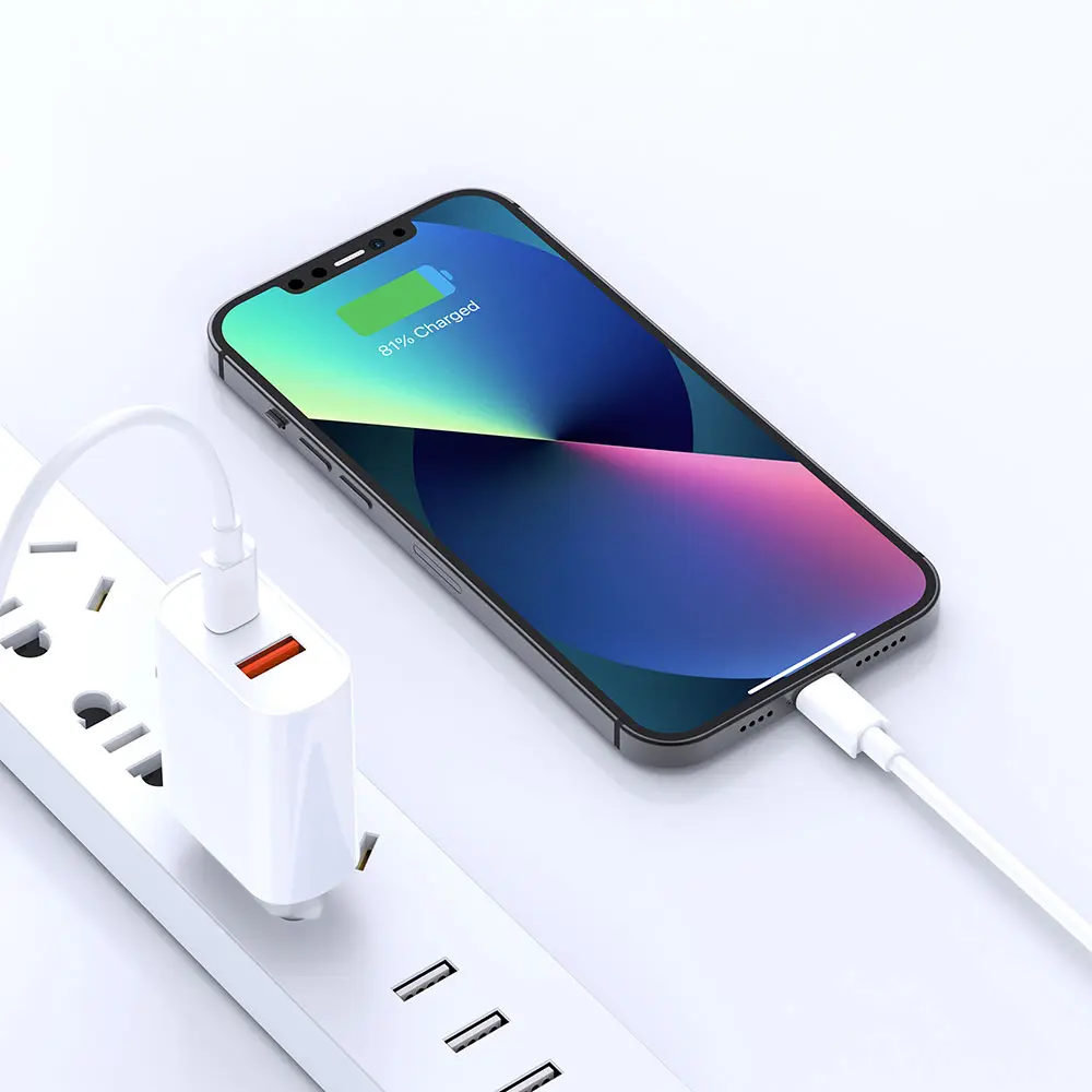 Wiwu Wi-U002 20W Type-C PD ve 18W USB-A Hızlı Şarj Adaptörü Seti