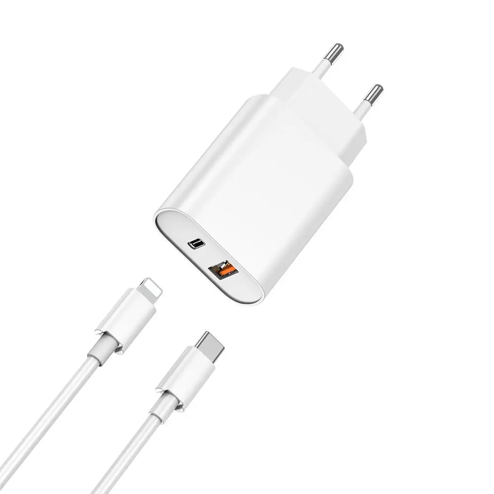 Wiwu Wi-U002 20W Type-C PD ve 18W USB-A Hızlı Şarj Adaptörü Seti