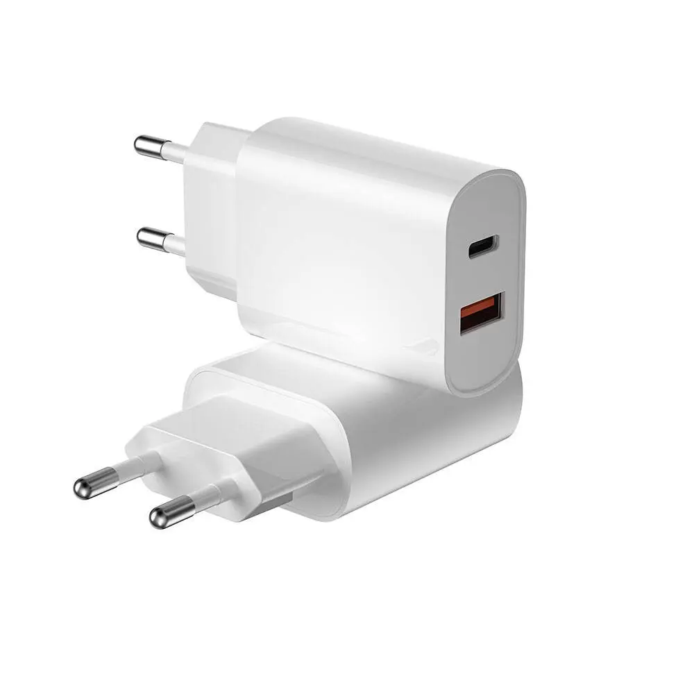 Wiwu Wi-U002 20W Type-C PD ve 18W USB-A Şarj Adaptörü, Type-C Kablo Seti