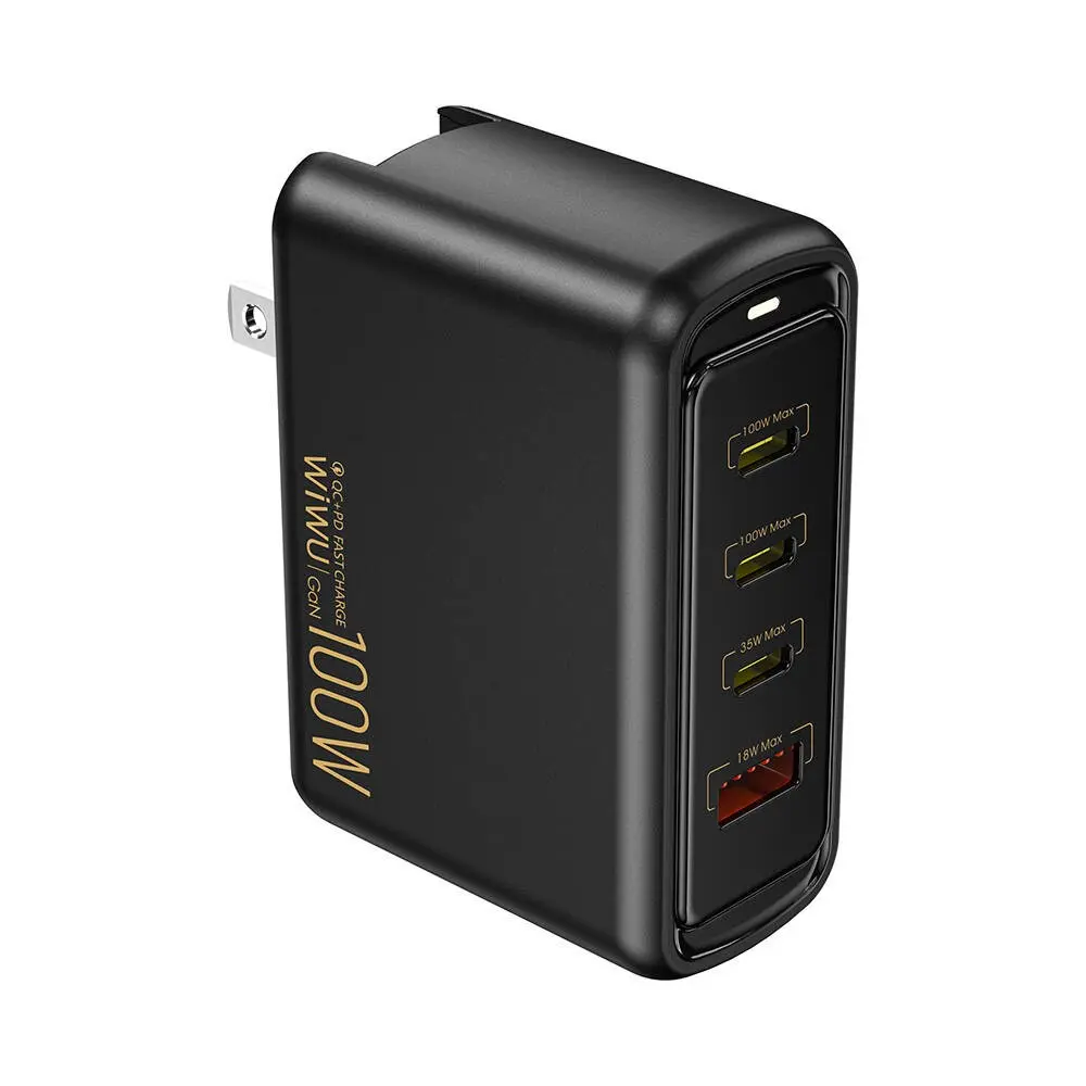 Wiwu Wi-U022W Warrior GaN 100W QC+PD 3 Portlu Hızlı Şarj Adaptörü