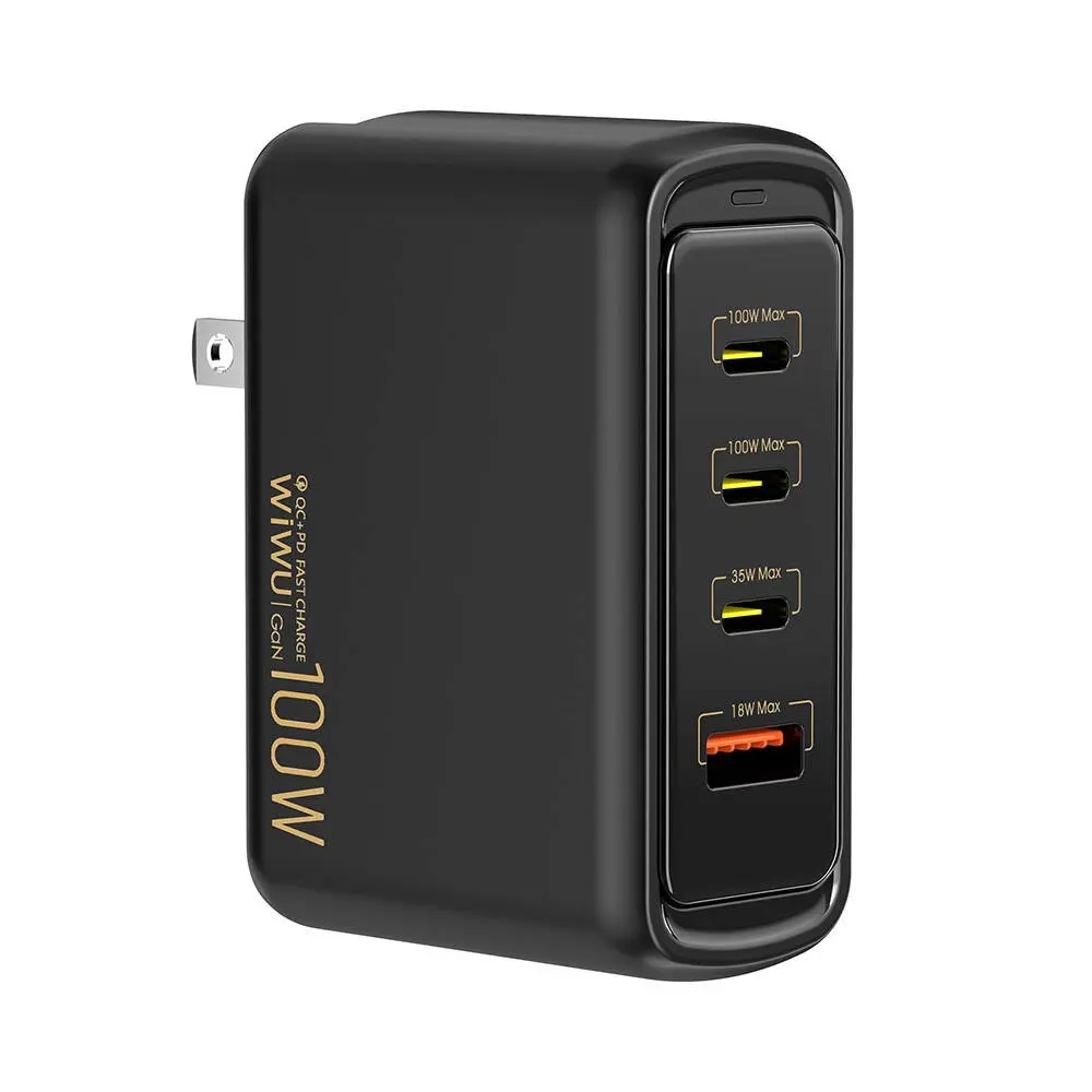 Wiwu Wi-U022W Warrior GaN 100W QC+PD 3 Portlu Hızlı Şarj Adaptörü