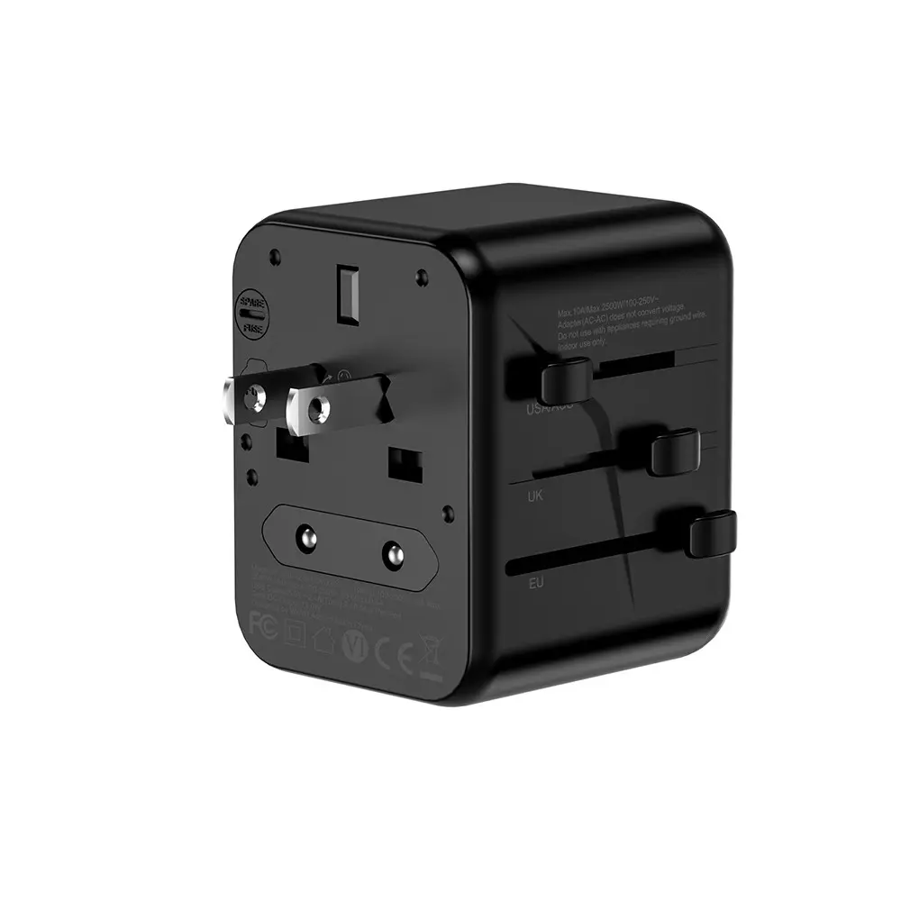 Wiwu Wi-UA012 Seyahat Adaptörü, TR/US/UK/AU/EU Uyumlu 12W USB Çıkışlı