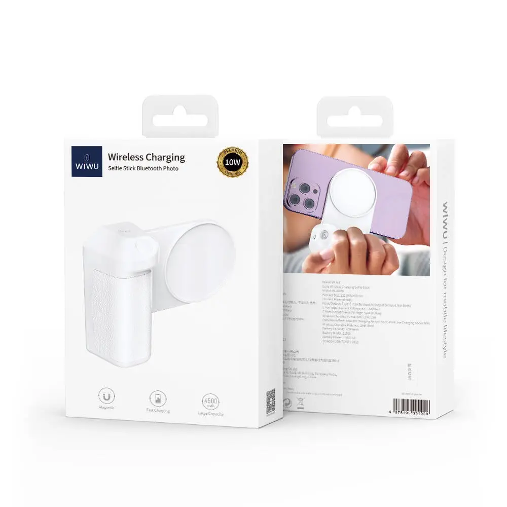Wiwu Wi-W016 Kablosuz Şarjlı Powerbank, Bluetooth Selfie Düğmeli
