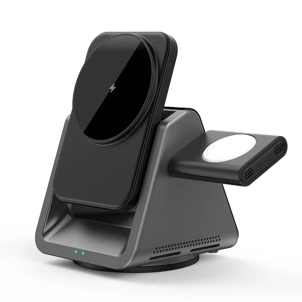 Wiwu Wi-W018 Coolpad 3'ü 1 Arada 15W MagSafe Kablosuz Şarj Standı