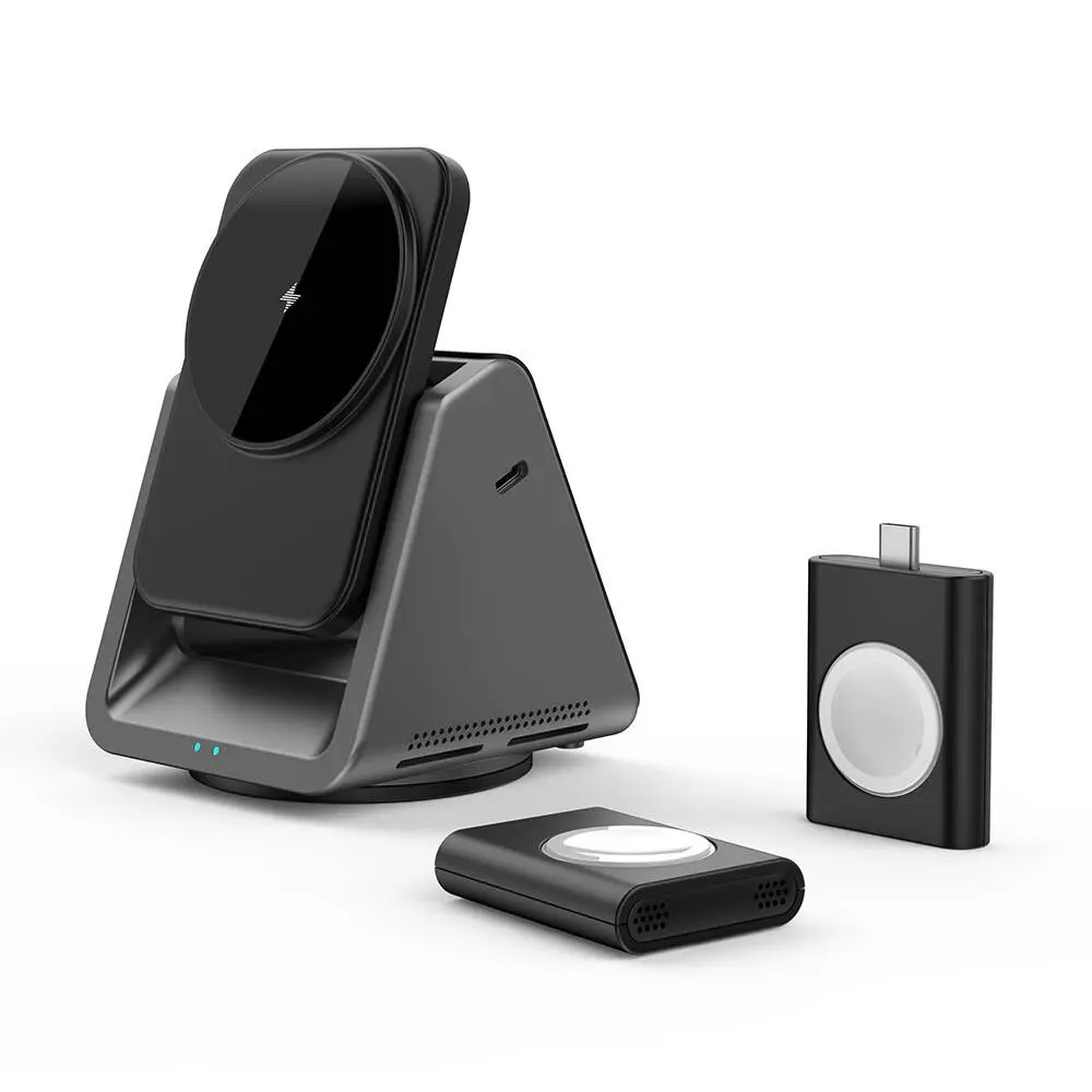Wiwu Wi-W018 Coolpad 3'ü 1 Arada 15W MagSafe Kablosuz Şarj Standı