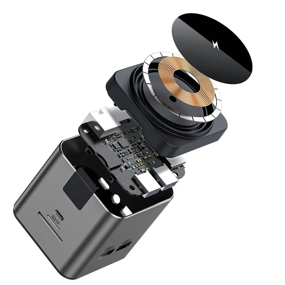 Wiwu Wi-W025 9in1 Type-C Hub, HDMI ve 15W Kablosuz Şarjlı